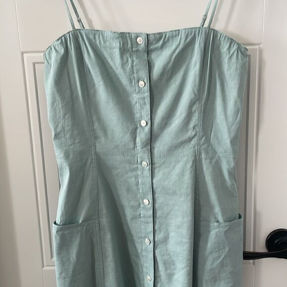 Theory Sea Glass Colored Kaleigh Eco Crunch Midi Dress - Picture 3 of 8